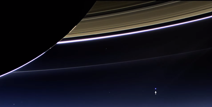 Earth from Saturn Rings