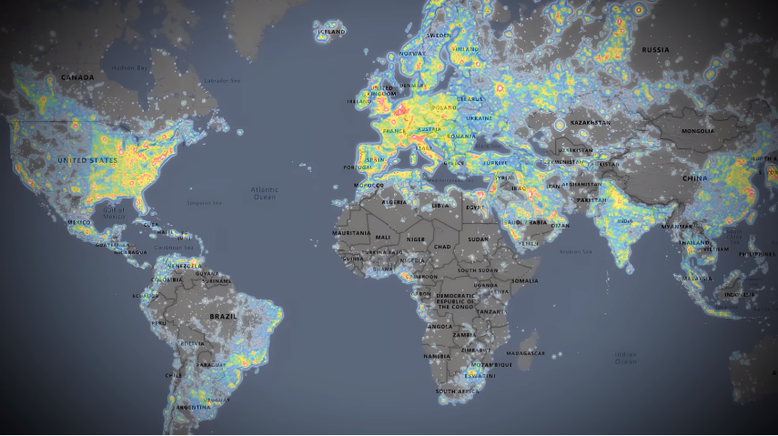 Light Pollution World Map